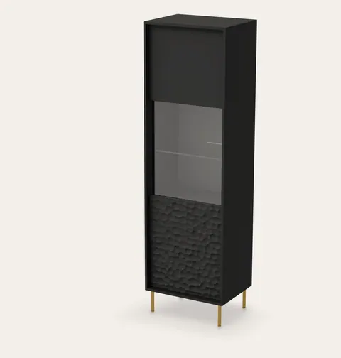 BULLET W-1 vitrin fekete, lábak: arany